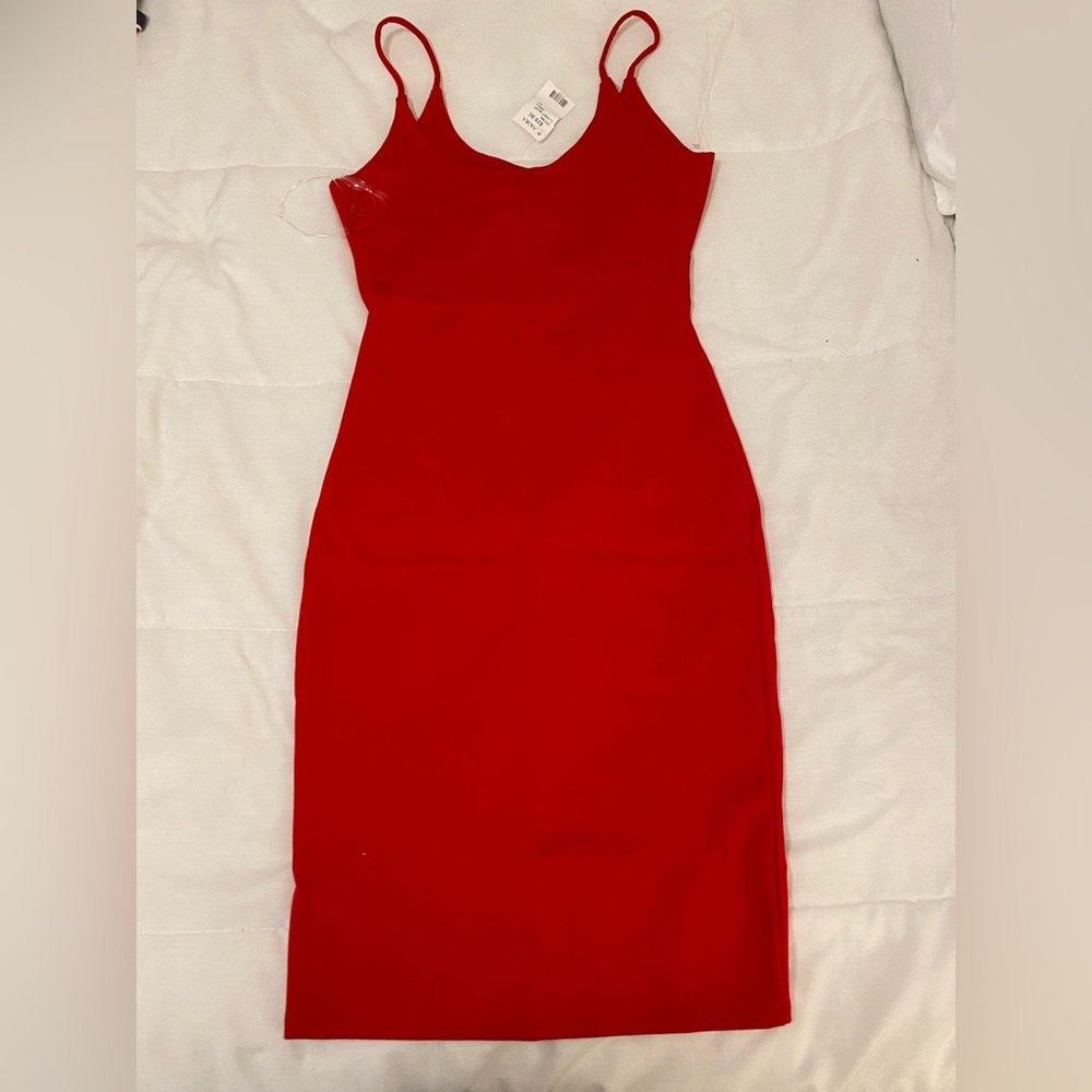 Red bodycon dress, new with tags